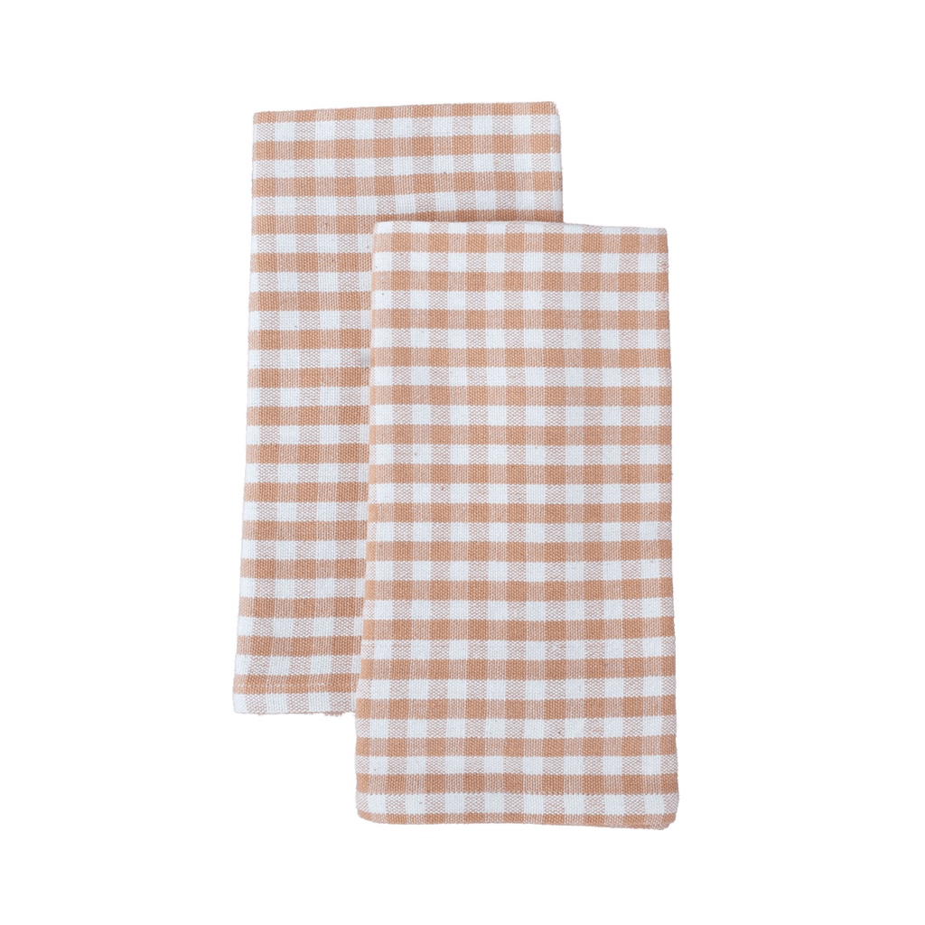 Kd Weave Gingham Napkin In Pink