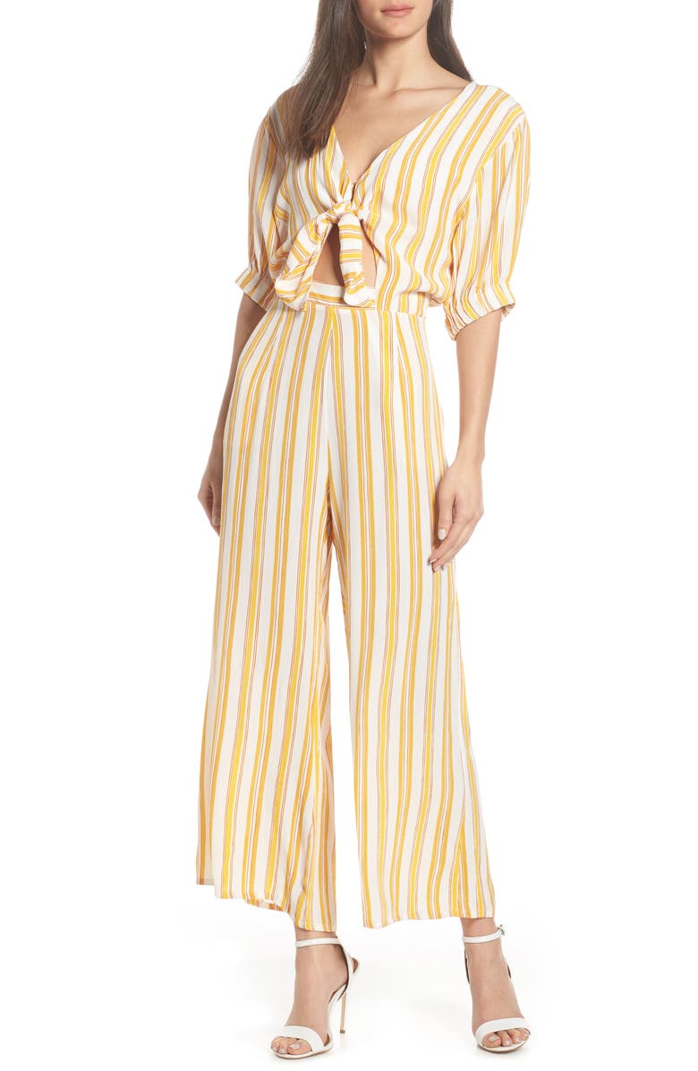 Faithfull the Brand Matese Sun Stripe Jumpsuit, Main, color, 