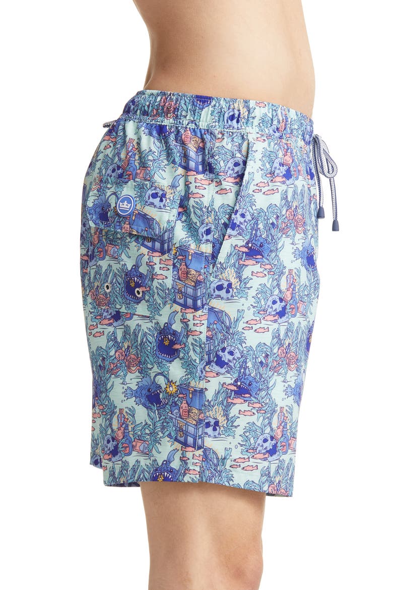 Men's Lit Up Swim Trunks, Alternate, color, MINT CHIP