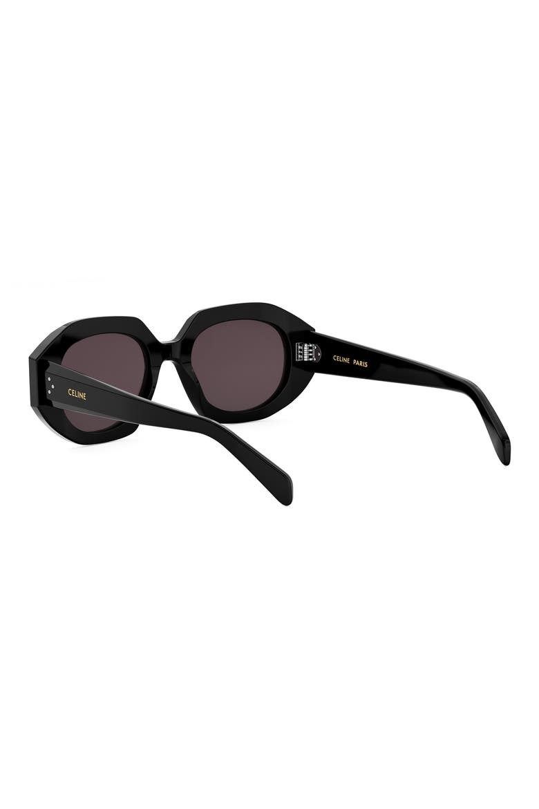 Bold 3 Dots 52mm Geometric Sunglasses, Alternate, color, SHINY BLACK / VIOLET