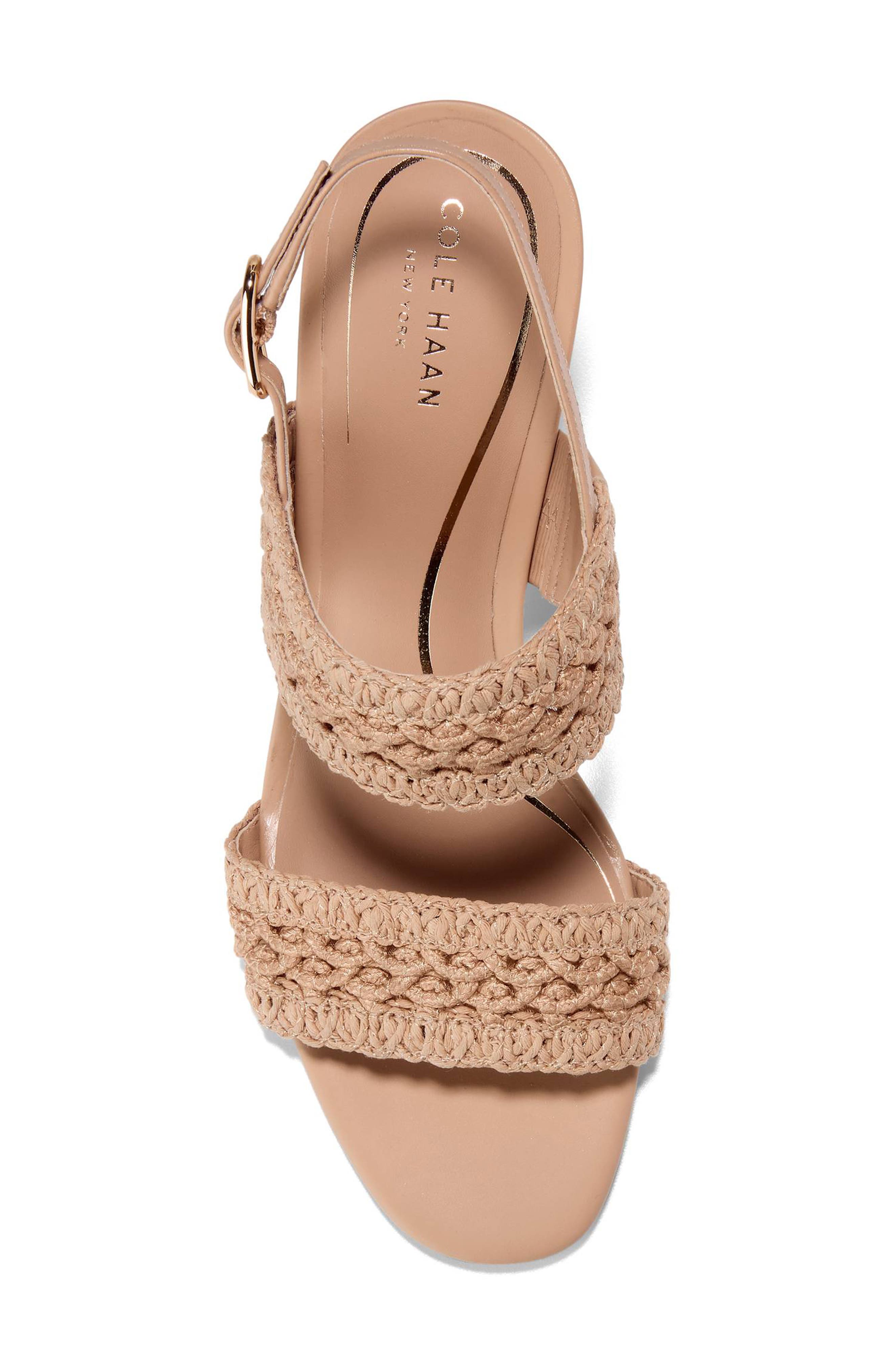 Harlan Woven Double Band Slingback Sandal, Alternate, color, TUSCAN SAND WOVEN FABRIC