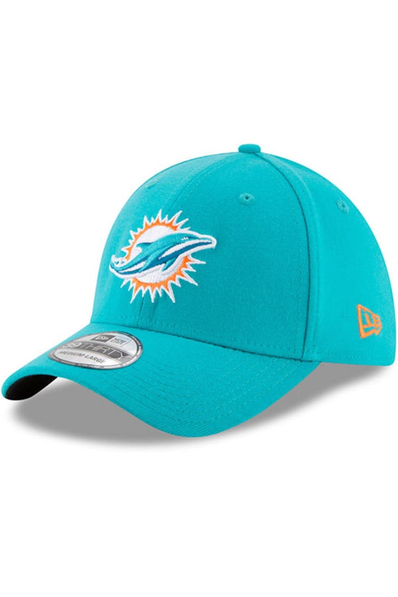 Men's New Era Aqua Miami Dolphins 39THIRTY Flex Team Classic Hat, Main, color, Aqua