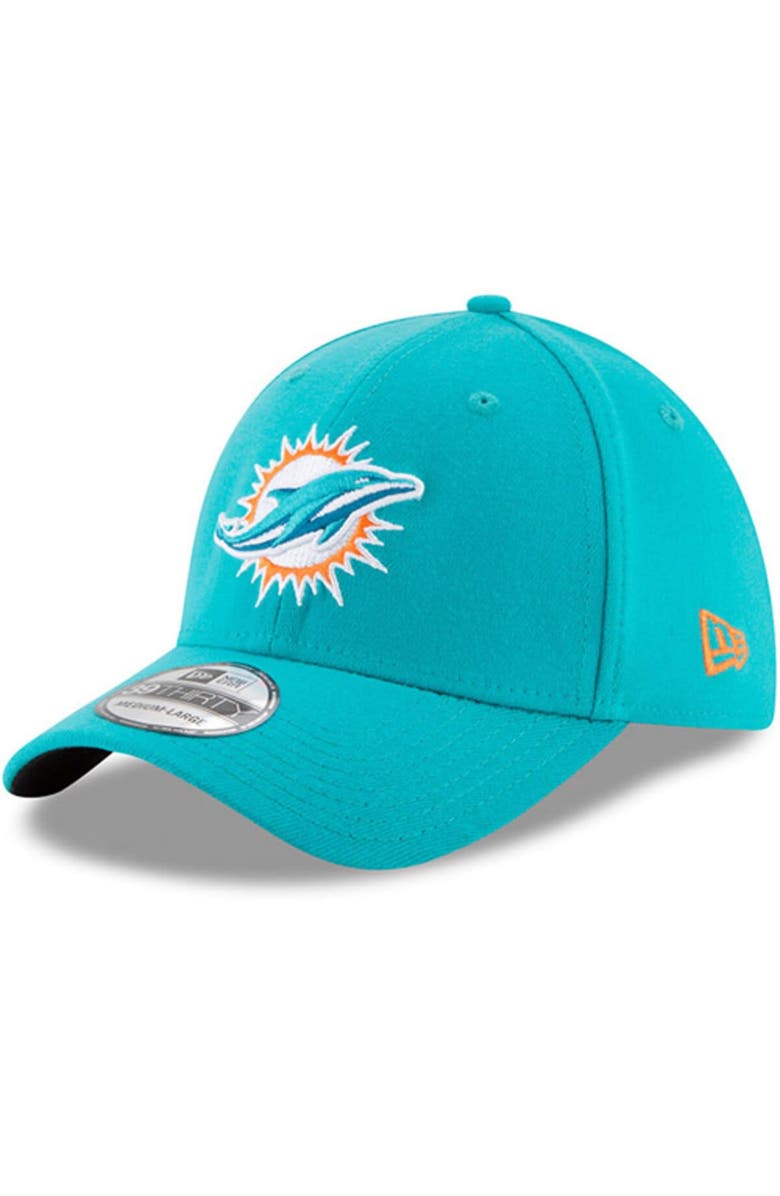 New Era Men's New Era Aqua Miami Dolphins 39THIRTY Flex Team Classic Hat, Main, color,