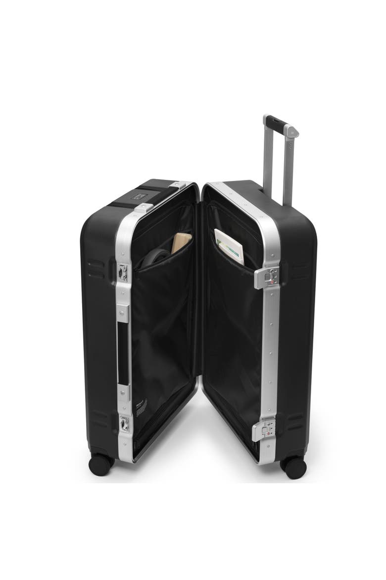 Ramverk Pro Hardside 28 Inch Checked Luggage Spinner with Buckle Closure, Alternate, color, Silver
