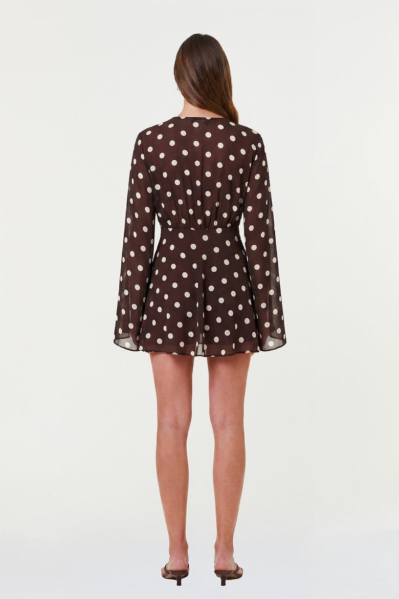 Nerissa Dress, Alternate, color, Espresso / Ivory Polka Dot