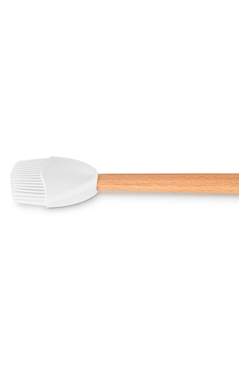 Le Creuset Signature Silicone & Wood Basting Brush, Alternate, color, White