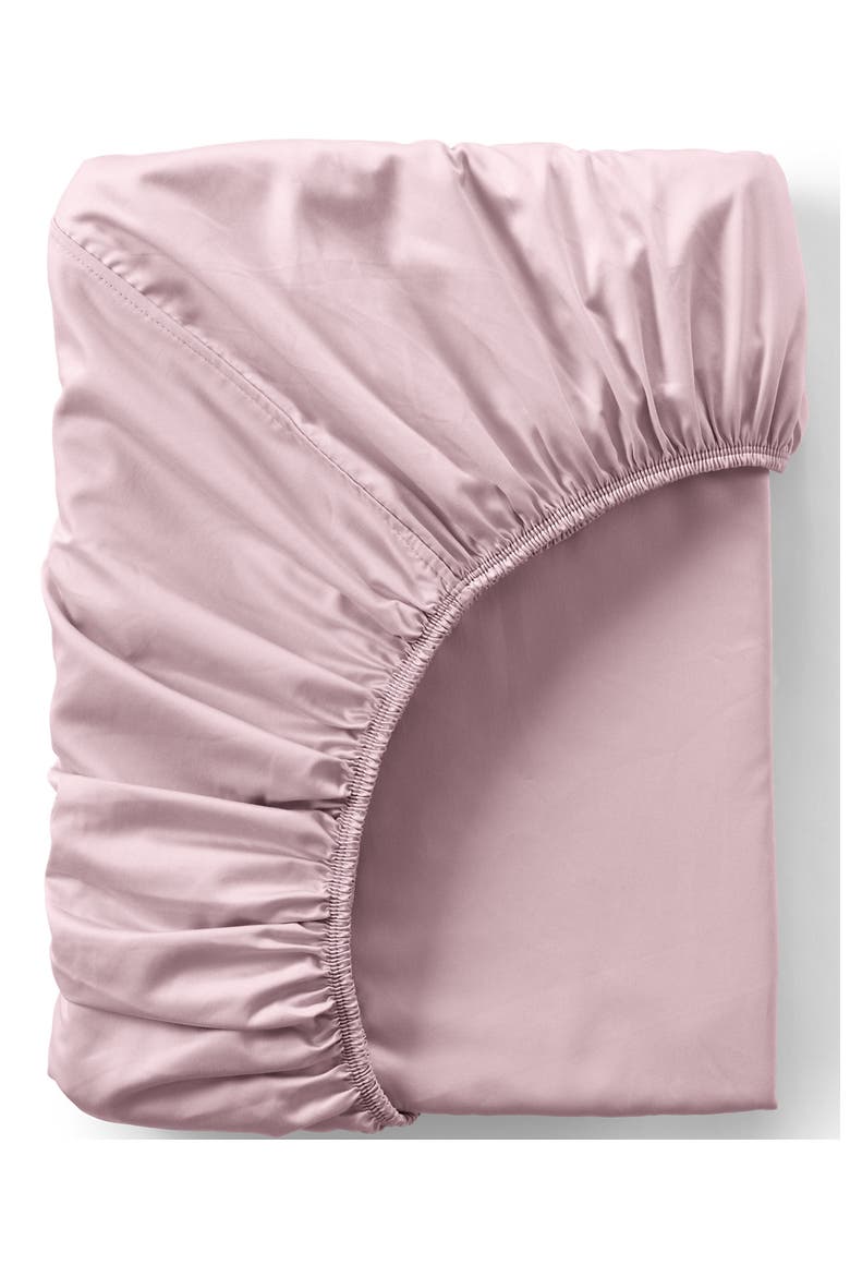 417 Thread Count Premium Supima Cotton No Iron Sateen Fitted Bed Sheet, Main, color, Faint Orchid