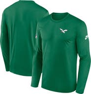 Nike Men's Nike Kelly Green Philadelphia Eagles Legend Small Logo Performance Long Sleeve T-Shirt