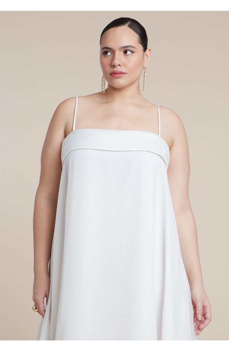 ELOQUII Dramatic Organza Trapeze Gown, Alternate, color, Jet Stream