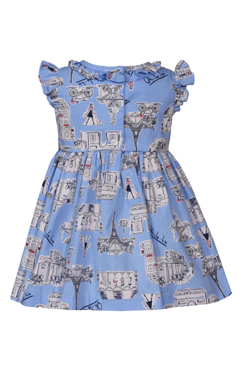 Iris & Ivy Paris Smocked Party Dress & Bloomers, Alternate, color, 