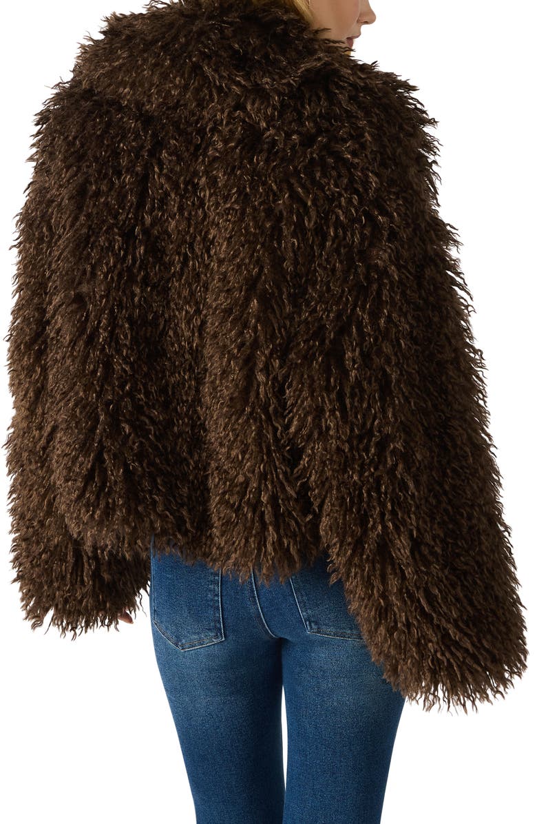 Steve Madden Inaya Faux Fur Jacket, Alternate, color, Dark Espresso