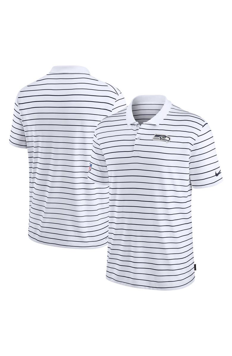 Nike Men's Nike White Seattle Seahawks Sideline Lock Up Victory Performance Polo, Alternate, color, White