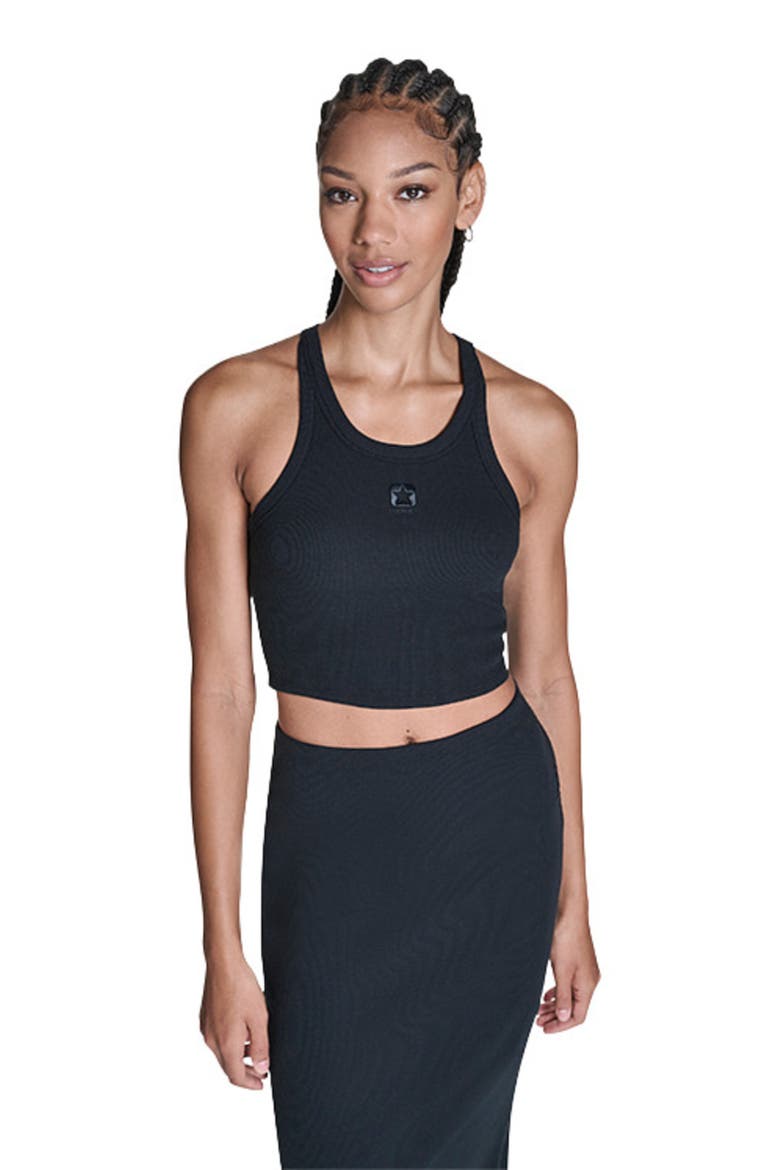 Box Star Cropped Tank, Main, color, CONVERSE BLACK