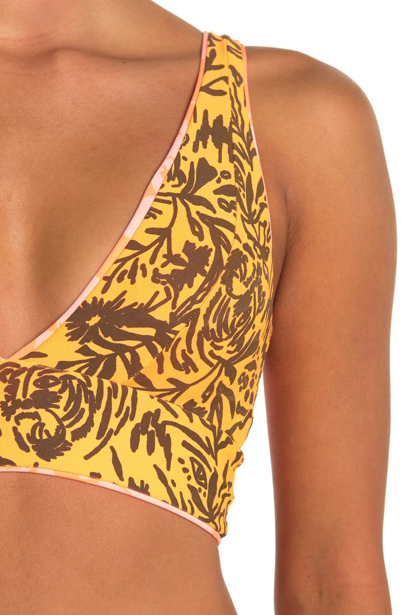 Maaji Marigold Republix Paradise Bikini Top, Alternate, color, 