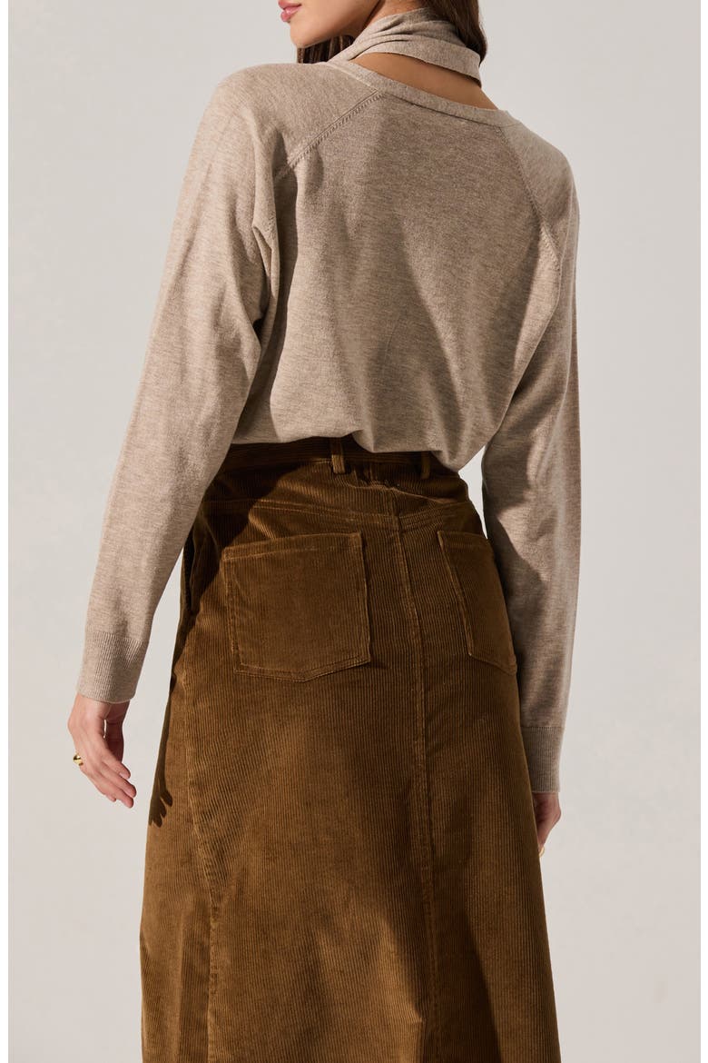 Silvana Scarf Sweater, Alternate, color, TAUPE