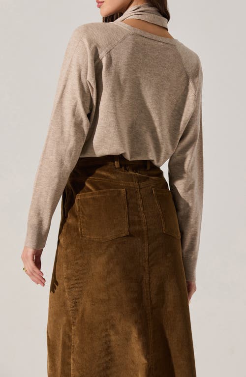 Astr The Label Silvana Scarf Sweater In Brown