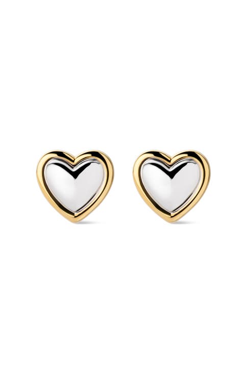 Stud Earrings - Lev Studs Two Tone