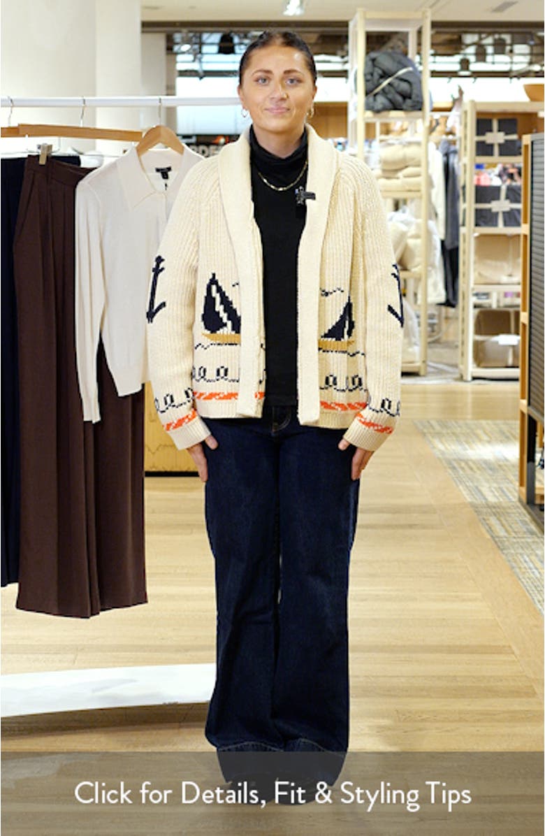 The Sailboat Lodge Shawl Collar Cardigan, sales video thumbnail