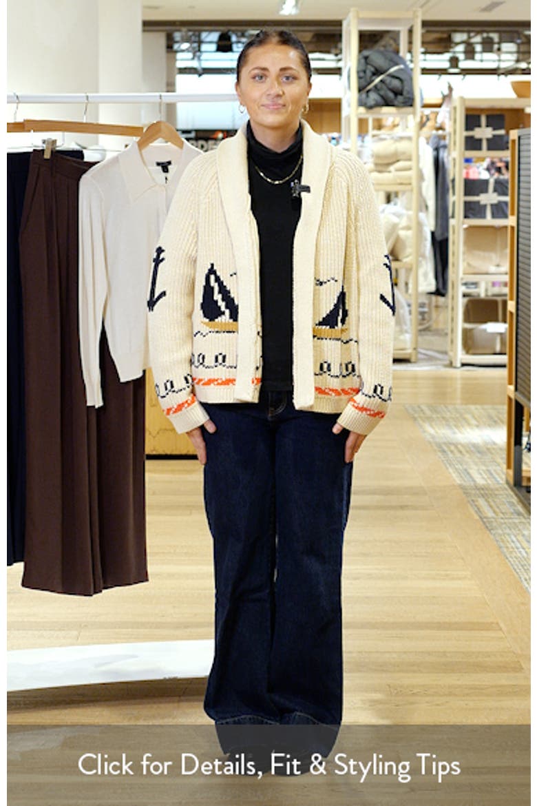 The Sailboat Lodge Shawl Collar Cardigan video