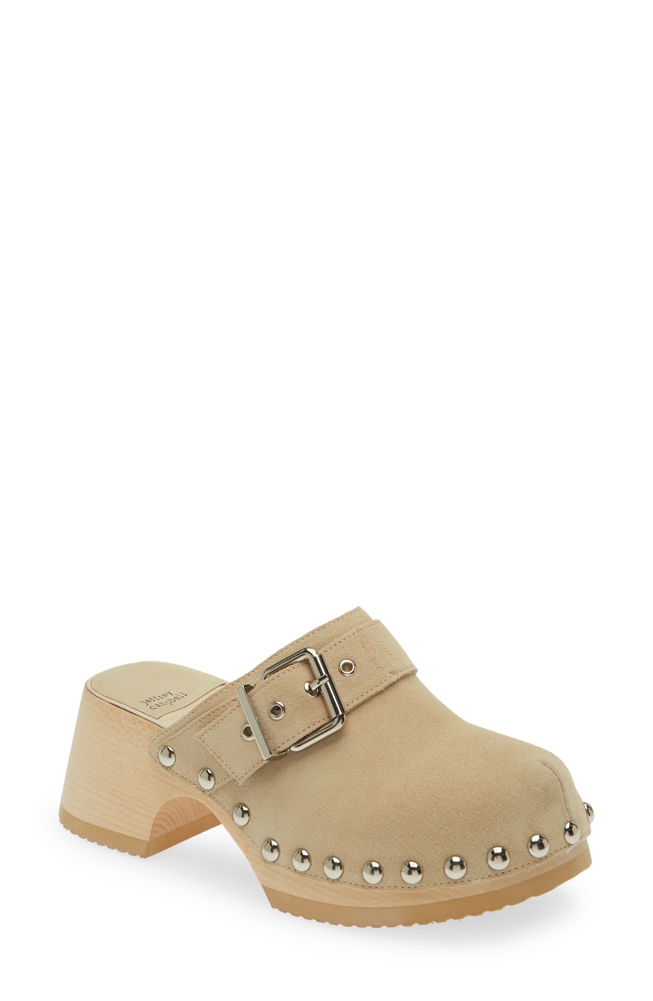Ichlieb Buckle Clog, Main, color, ICE SUEDE SILVER