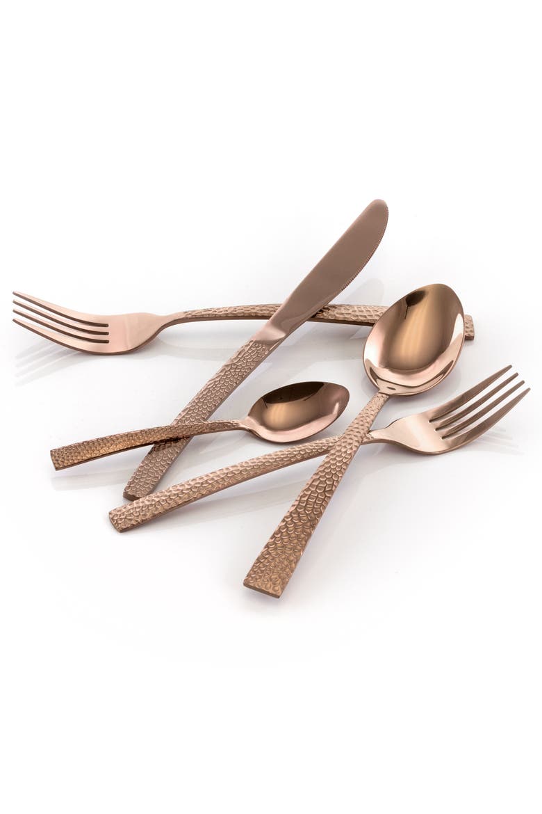Baily 20 Piece Flatware Utensil Set, Alternate, color, Rose Gold
