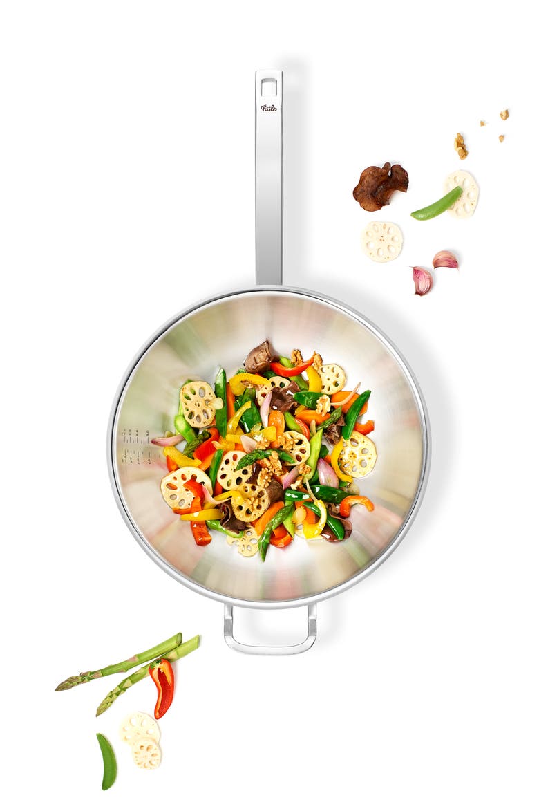 Original-Profi Collection Stainless Steel Multi Ply Wok with High Dome Metal Lid, Alternate, color, Stainless Steel