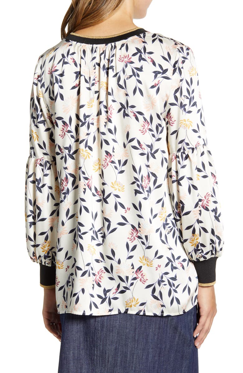 Maternal America Bishop Sleeve Maternity Blouse, Alternate, color, Zen Garden