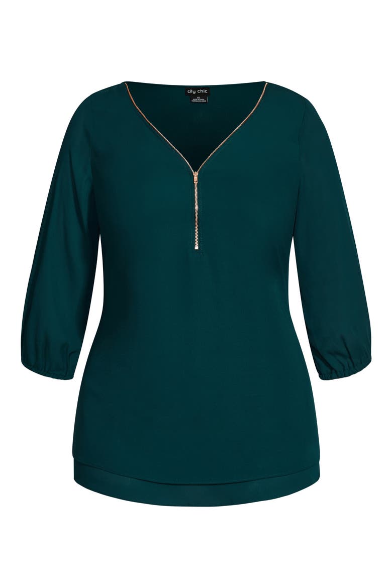 Zip Fling Top, Alternate, color, JADE