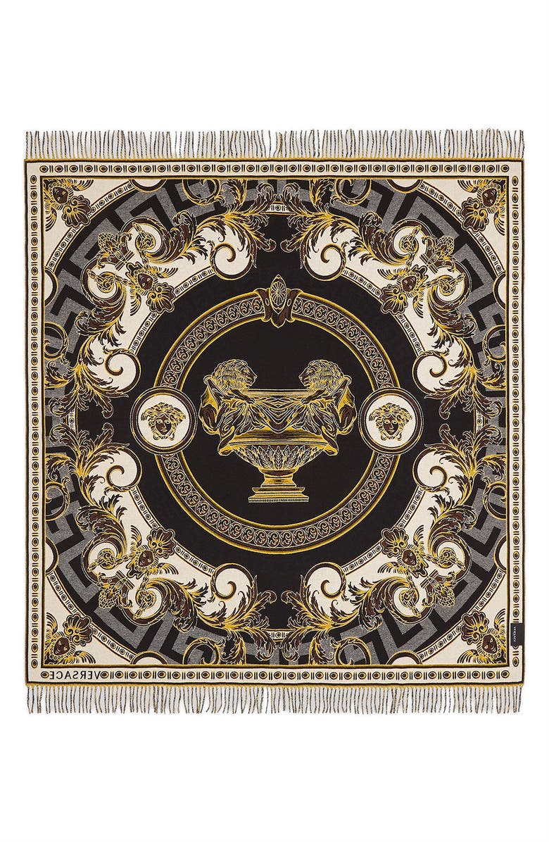 Versace La Coupe des Dieux Wool Throw Blanket, Alternate, color, 
