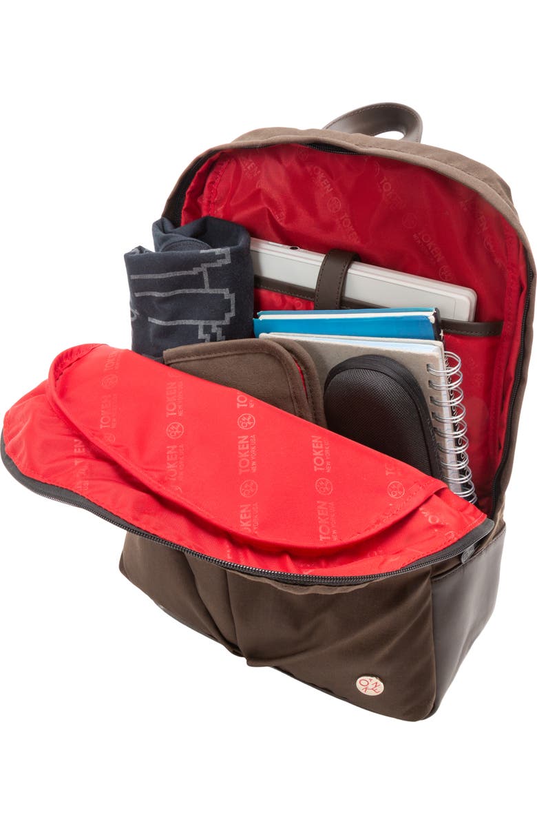 Token Waxed Nylon Woodhaven Backpack, Alternate, color, Dark Brown