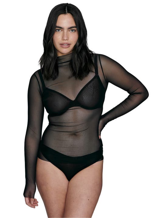 Cuup The Mockneck Top In Black