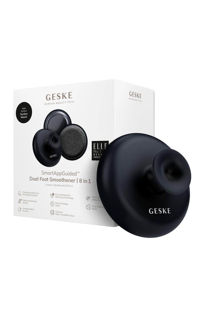 GESKE SmartAppGuided Dual Foot Smoothener | 9 in 1, Main, color, Black
