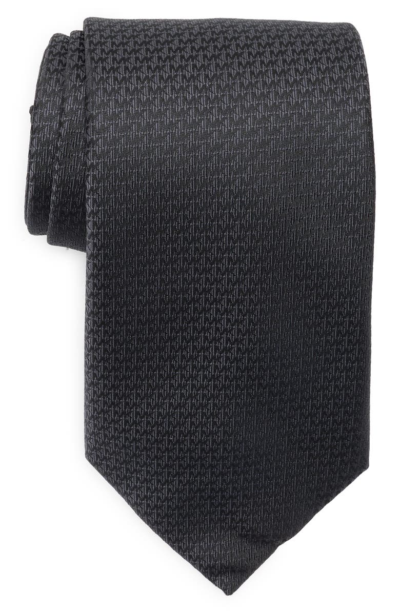 Michael Kors Logo Mini Tie, Main, color, Black