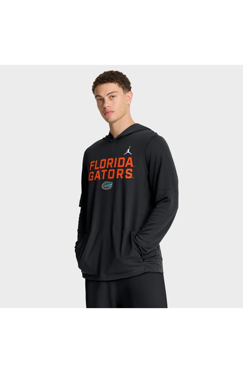 Jordan Brand Men's Jordan Brand Black Florida Gators 2025 Sideline Performance Long Sleeve Hoodie T-Shirt, Main, color, Black