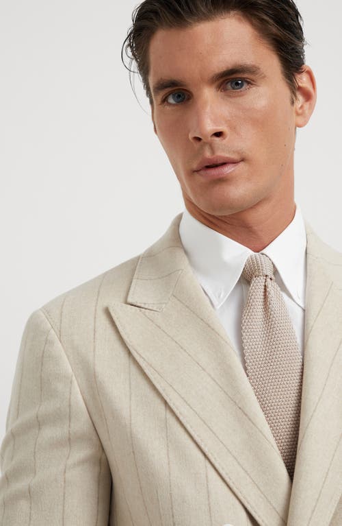 Brunello Cucinelli Knit Necktie In Neutral