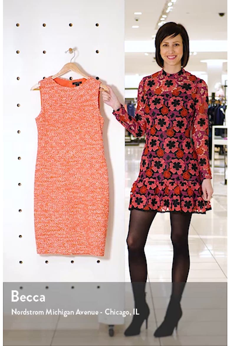 Marled Space Dyed Tweed Knit Dress video