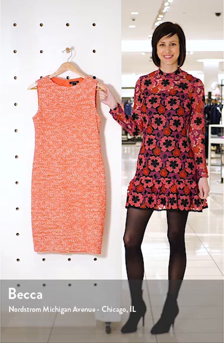 Marled Space Dyed Tweed Knit Dress, sales video thumbnail