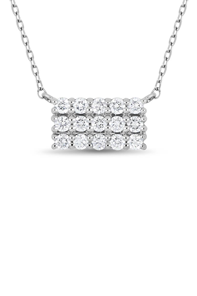 18K Gold Icon Diamond Bar Pendant Necklace (Online Trunk Show), Alternate, color, 18K WHITE GOLD