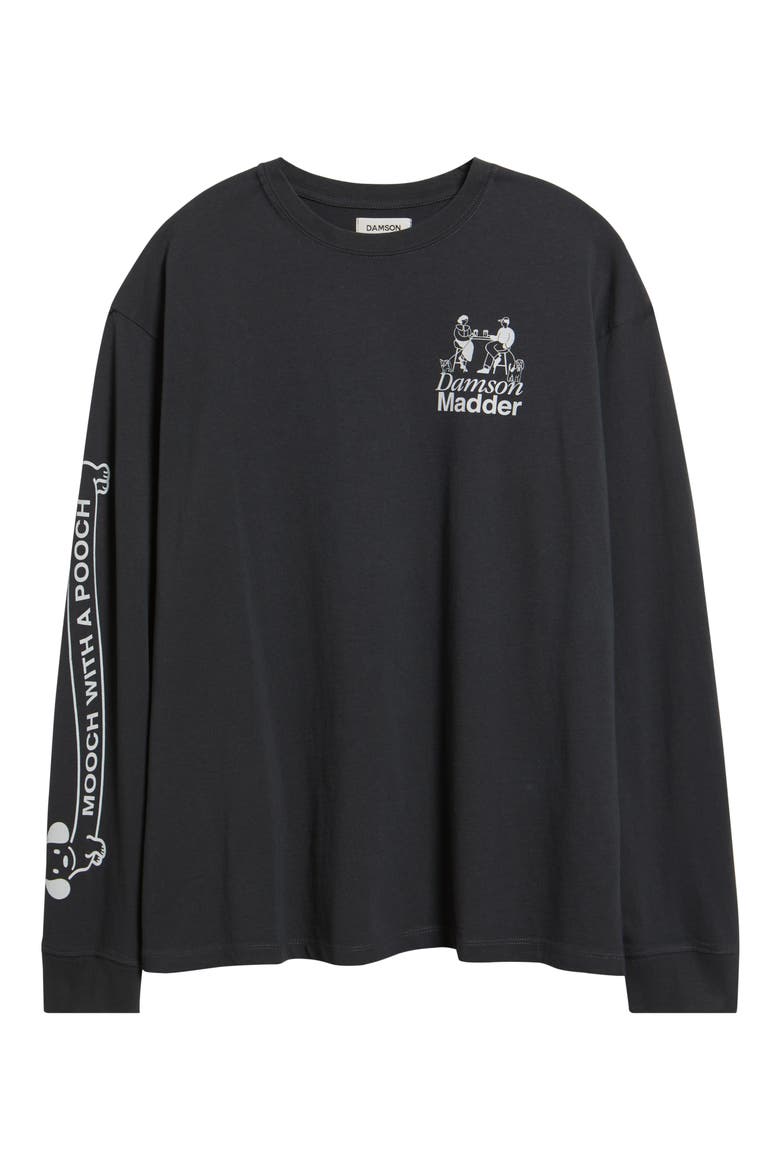 Dog Walker Long Sleeve T-shirt, Alternate, color, CHARCOAL