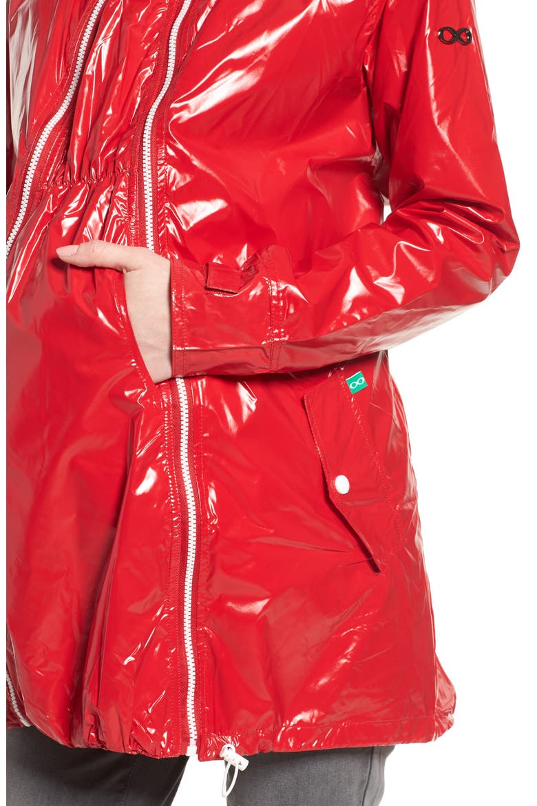 Waterproof Convertible 3-in-1 Maternity Raincoat, Alternate, color, RED