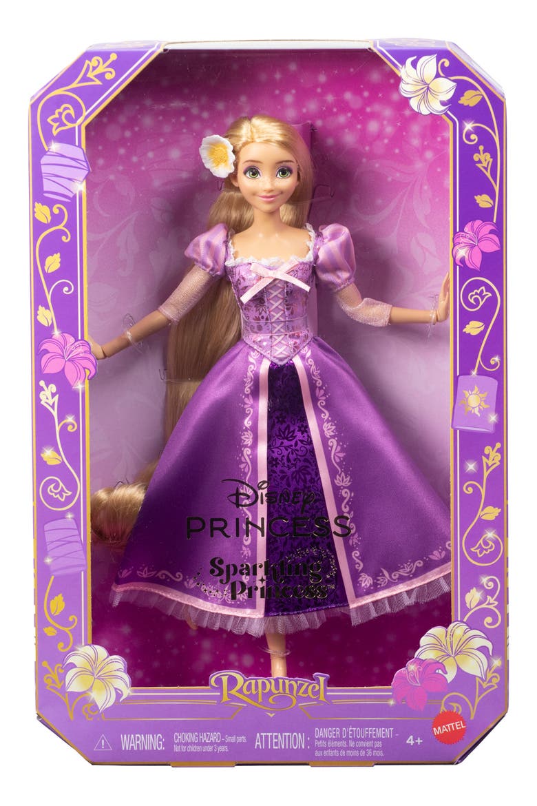 Sparkling Princess Series Rapunzel Fashion Doll with Removable Dress & Accessories, Alternate, color, RAPUNZEL