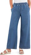 HINT OF BLU Pull-On Wide Leg Knit Jeans