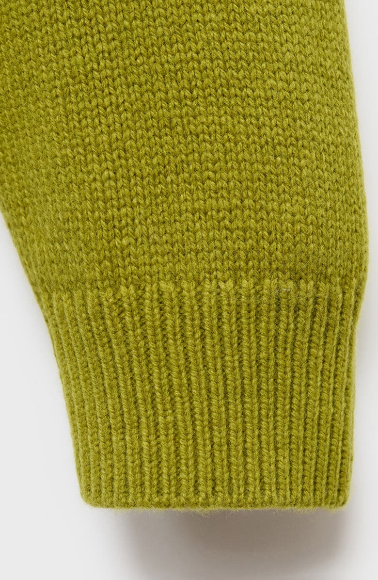 MANGO Selection Crewneck Raglan Sleeve Sweater, Alternate, color, Green