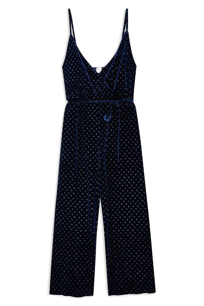 Glitter Spot Jumpsuit, Alternate, color, NAVY BLUE