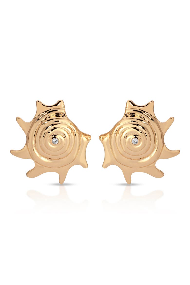 Sorrento Shell Statement Earrings, Main, color, GOLD