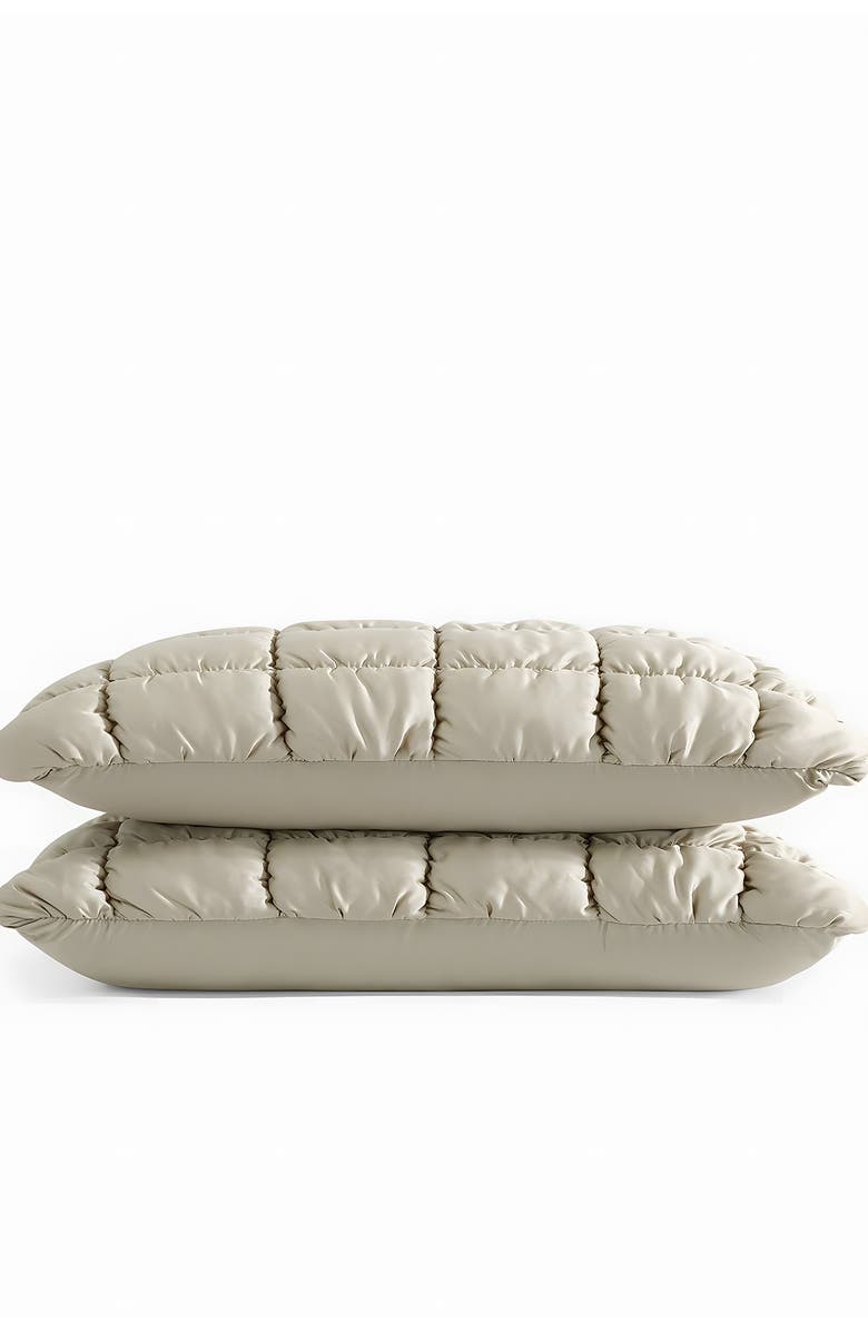 Sunday Citizen Puff Squares Set of 2 Pillow Shams, Alternate, color,