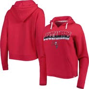 '47 Women's '47 Red Tampa Bay Buccaneers Color Rise Kennedy Notch Neck Pullover Hoodie
