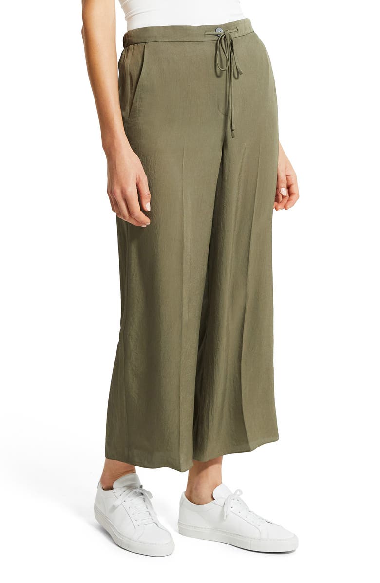 Theory Wide Leg Crop Pants, Alternate, color, 