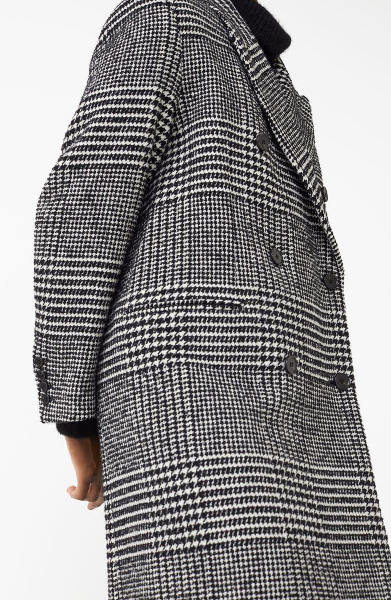 & Other Stories Mixed Check Wool Blend Coat, Alternate, color,