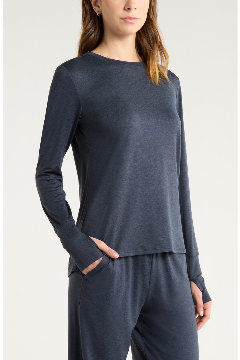 Liana Restore Soft Lite Long Sleeve T-Shirt, Alternate, color, NAVY SAPPHIRE